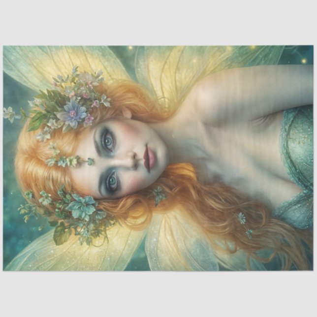 Helles Sommer Fairy Decoupage Papier (Vorderseite)