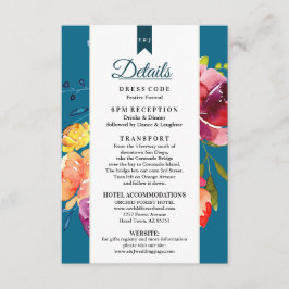 Helles Sommer farbenfrohe Hochzeitsdetails Einschl Begleitkarte