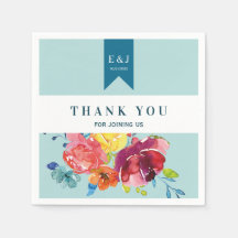 Helles Sommer farbenfrohe Hochzeitspapier Napkin