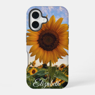 Helles Sonnenblumenfeld - Gewohnte Blüte mit Natur iPhone 16 Hülle
