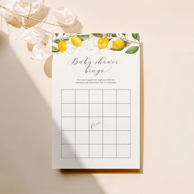 Helles Summer Bingo Lemon Citrus Baby Showspiel (Von Creator hochgeladen)