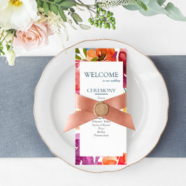 Helles Summer bunt Custom Wedding Programm