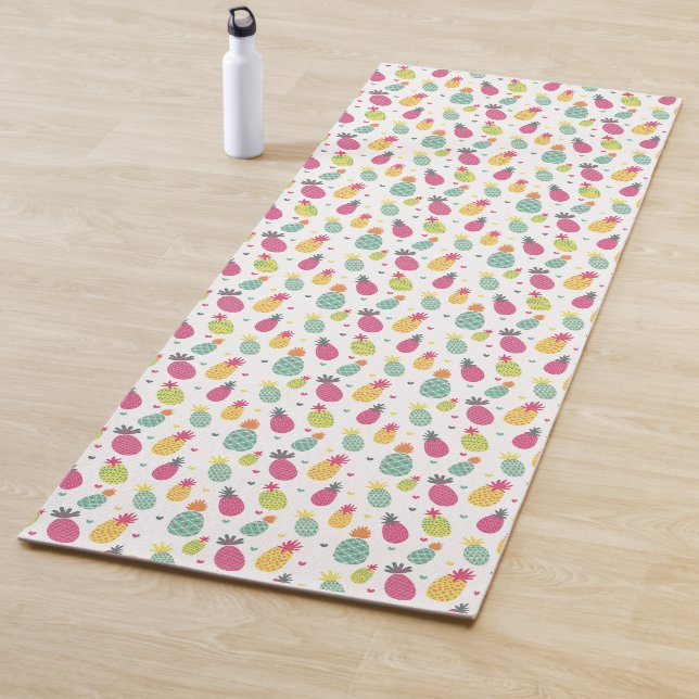 Helles tropisches Ananas-Muster Yogamatte (Beispiel)