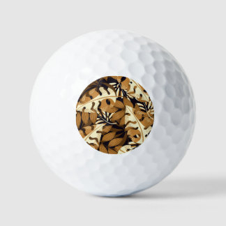 Helles tropisches Blätter dunkles Muster Golfball