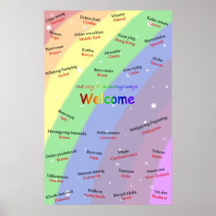 Helles und buntes multikulturelles Plakat ESL