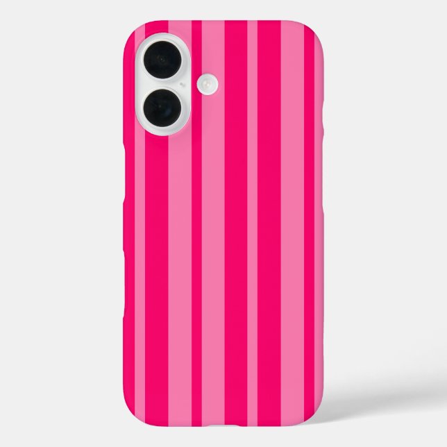 Helles und Hot Pink Stilelemente Design iPhone 16 Hülle (Rückseite)