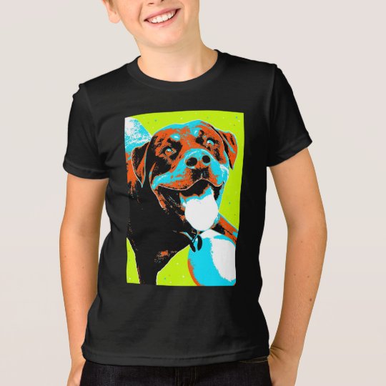 Helles und Spaß Rottweiler Porträt T-Shirt