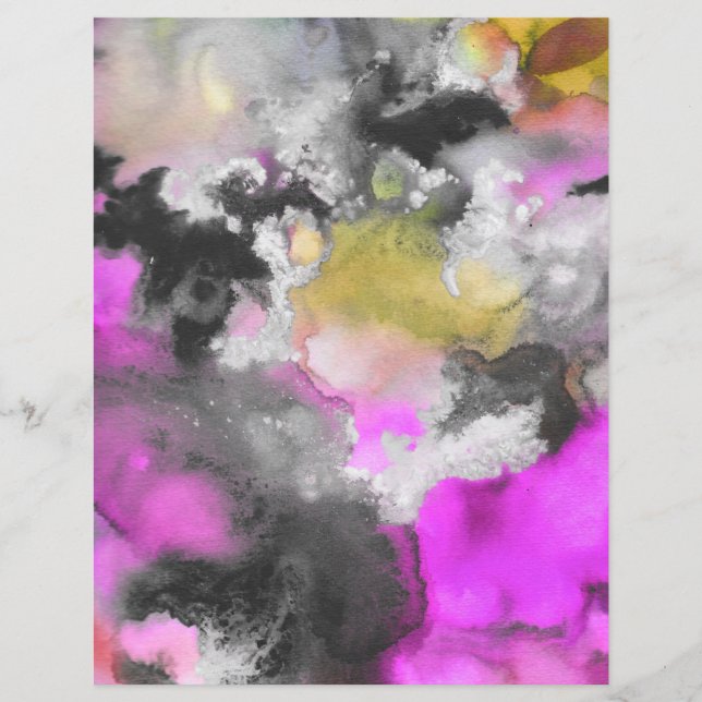 Helles Watercolor 2-Seiten-Scrapbook-Papier (Vorderseite)