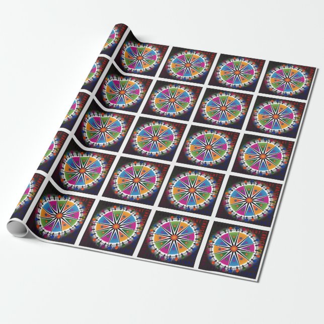 Helles Weihnachtspapier Geschenkpapier (Ungerollt)