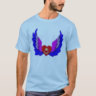 Helles Winged Sufi Herz T-Shirt