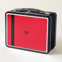 Helles, zeitgemäßes, Minimalistisches Monogramm Metall Brotdose