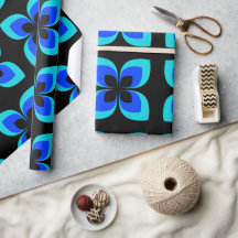 Helles, zweifarbiges, blaues Blume-Muster
