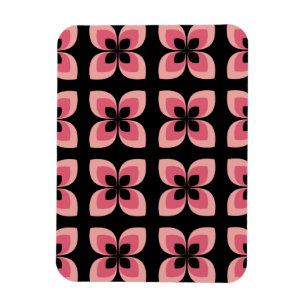 Helles, zweifarbiges rosa Blume-Muster Magnet