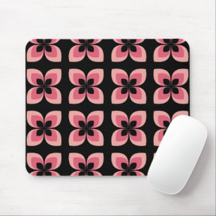 Helles, zweifarbiges rosa Blume-Muster Mousepad