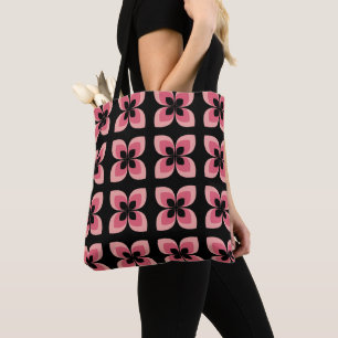 Helles, zweifarbiges rosa Blume-Muster Tasche