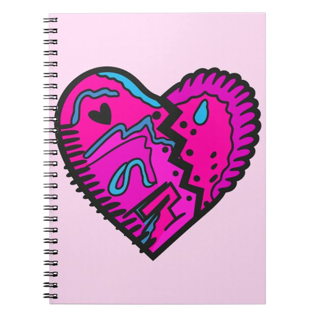 Hellfarbene 80er Jahre Notizblock (Vorderseite)