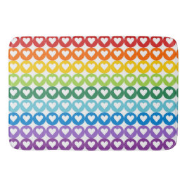 HELLFARBENE HÄRZTE IN KREISEN BADEMATTE