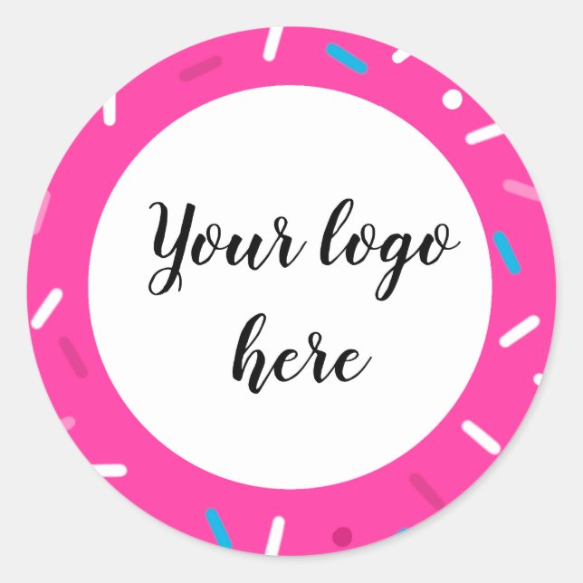 Hellfarbene Sprinkle-Muster-Aufkleber Runder Aufkleber (Vorderseite)