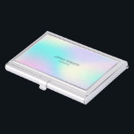 Hellfarbener holografischer Hintergrund Visitenkarten Dose<br><div class="desc">Bild von pastellfarbenen holografischen Hintergrund modernen irideszierenden Design.</div>