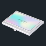 Hellfarbener holografischer Hintergrund Visitenkarten Dose<br><div class="desc">Bild von pastellfarbenen holografischen Hintergrund modernen irideszierenden Design.</div>
