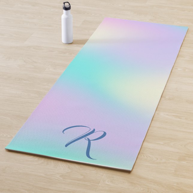 Hellfarbener holografischer Hintergrund Yogamatte (Beispiel)