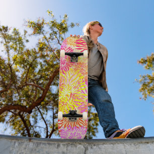 Hellfarbige Blütenblumenblumenblüten drucken Skateboard