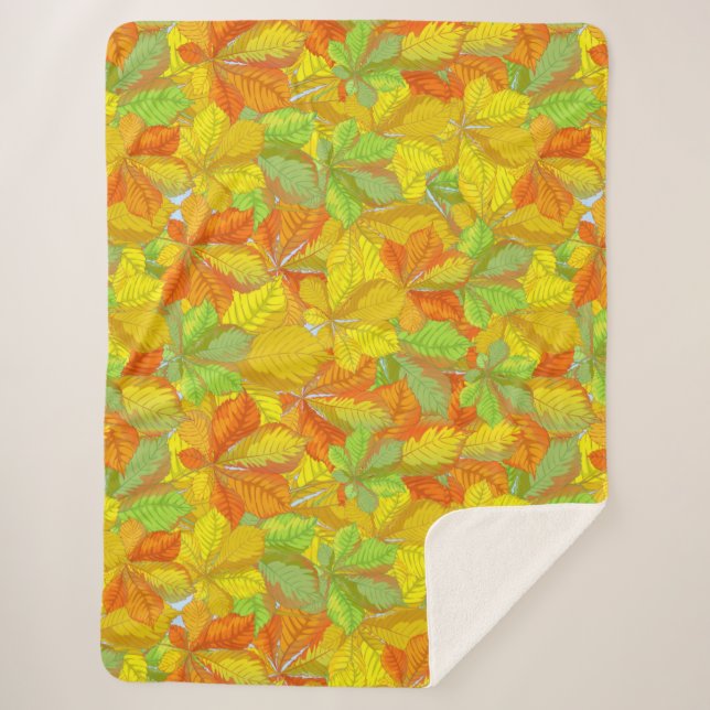 Hellfarbige Herbstlaube Sherpadecke (Vorderseite)