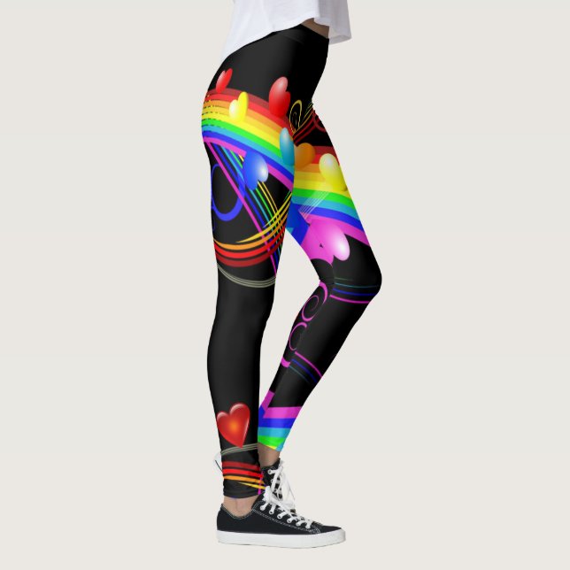 Hellfarbige Leggings von Frauen, die Ameisen laufe (Rechts)