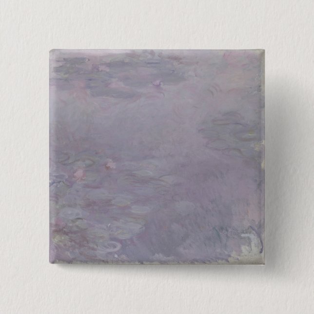 Hellfarbige Wasserlilien Claudes Monet | Button (Vorderseite)