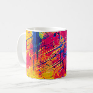 Hellfarbiger Spritzer Paint Abstrakt Kaffeetasse