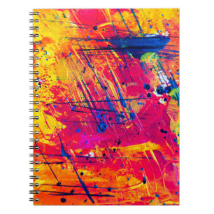 Hellfarbiger Spritzer Paint Abstrakt Notizblock
