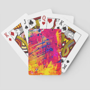 Hellfarbiger Spritzer Paint Abstrakt Spielkarten