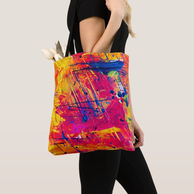 Hellfarbiger Spritzer Paint Abstrakt Tasche (Von Nahem)