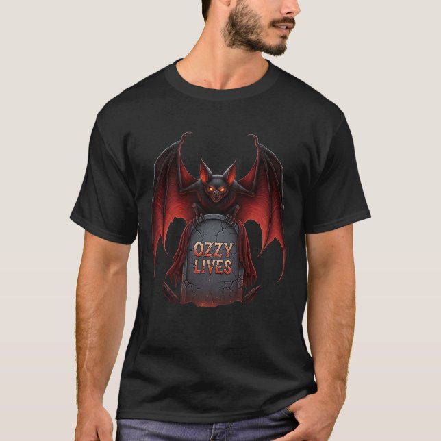 Hellfire Red Guardian: "OZZY LIVES T-Shirt (Vorderseite)