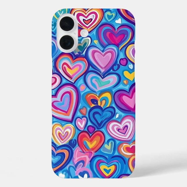 HELLFKÖRPER DES RAINBOW VALENTINE iPhone 16 PLUS HÜLLE (Rückseite)