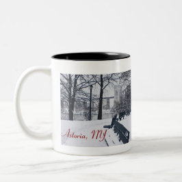 Hellgate Bridge, Astoria, NY Two-Tone Coffee Tasse