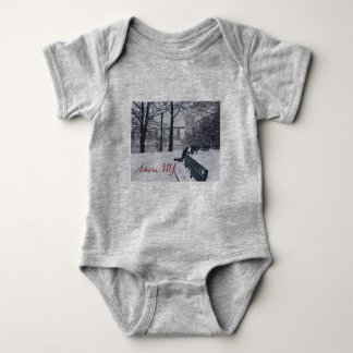 Hellgate Bridge im Winter, Astoria, NY Baby Bodysu Strampler