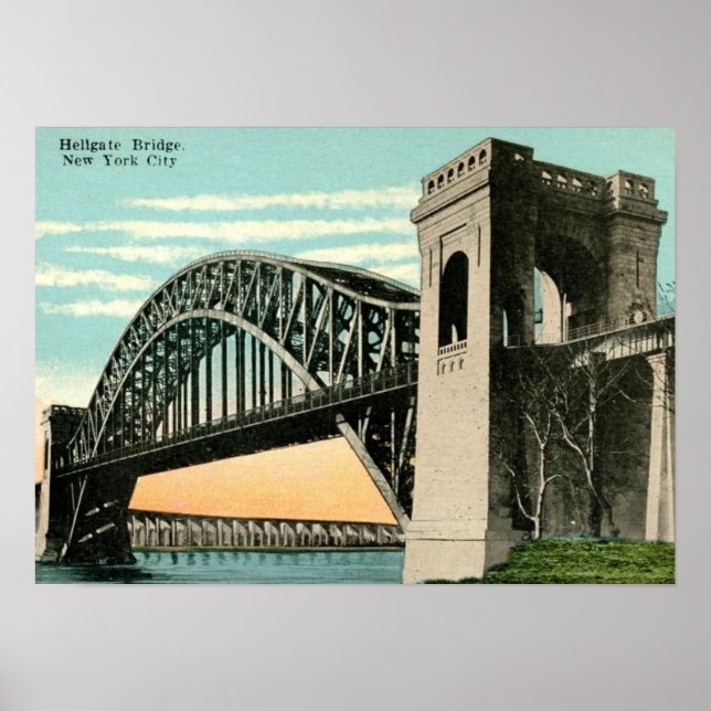 Hellgate Bridge, New York City Vintag Poster (Vorne)