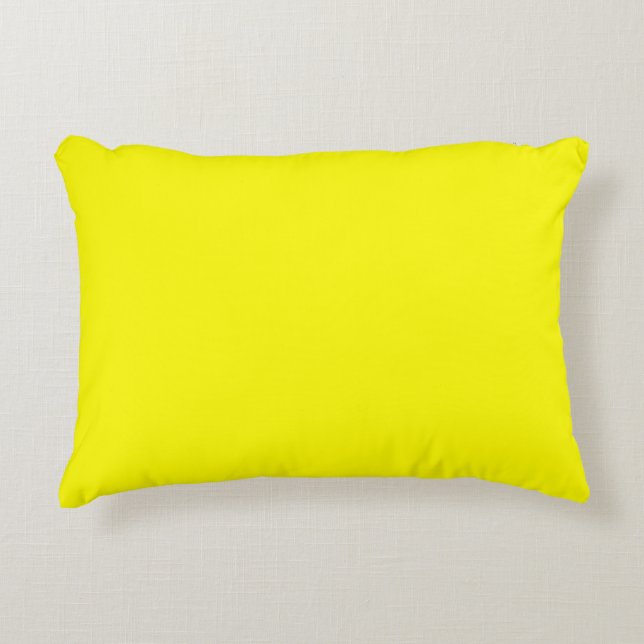 Hellgelb (feste Farbe)  Dekokissen (Vorderseite)