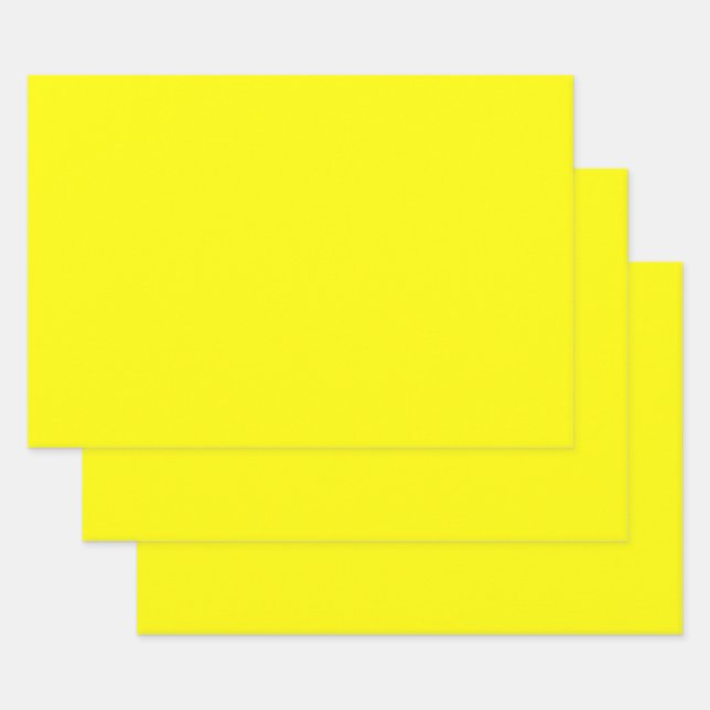 Hellgelb (feste Farbe)  Geschenkpapier Set (Set)