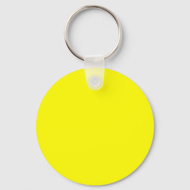 Hellgelb (feste Farbe) Schlüsselanhänger (Vorderseite)