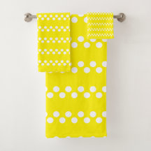 Hellgelb: kleines weißes Polka Dot Muster