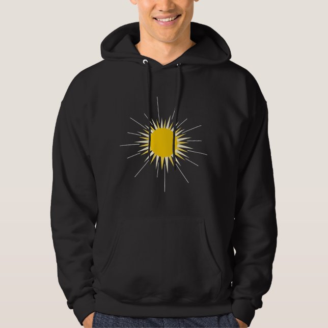 Hellgelb leuchtende strahlende Sonne Hoodie (Vorderseite)