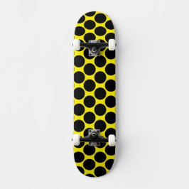 Hellgelb mit schwarzem Punkt-Style Skateboard