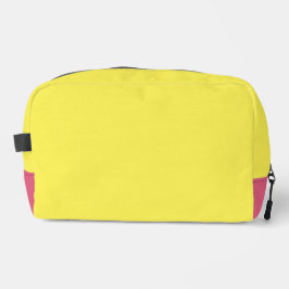 Hellgelb rosa untere Ecke Waschbeutel