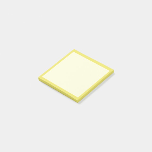 Hellgelb Schlicht Post-it Klebezettel (angewinkelt)