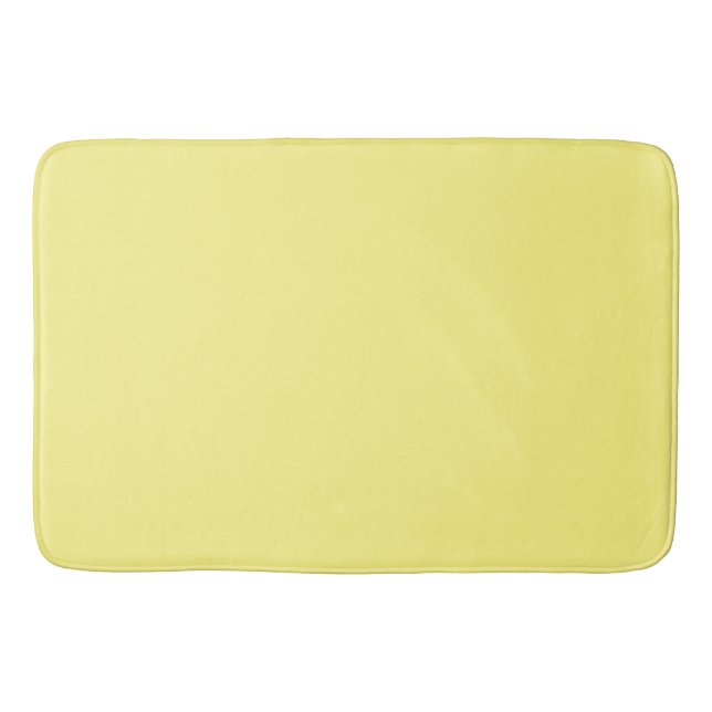 Hellgelb: Solide Farbe Badematte (Vorderseite)