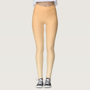 Hellgelb und orange Farblinie Leggings