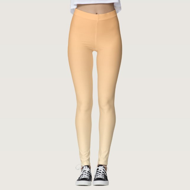 Hellgelb und orange Farblinie Leggings (Vorderseite)