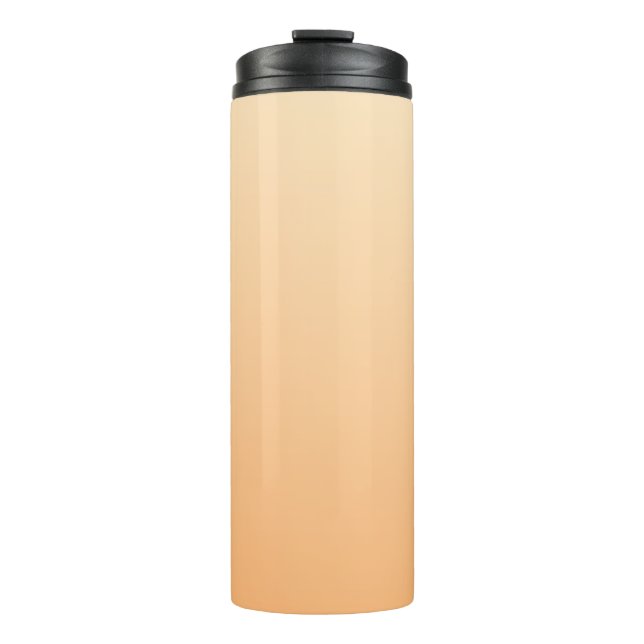 Hellgelb und orange Farblinie Thermosbecher (Vorderseite)
